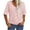 Pink, variant on Women's Summer T Shirts Fashion V-Neck Half Sleeves Solid Basic Pullover Tops Casual Trendy Stretch Comfy Loose Fit Blouses