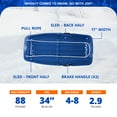 thumbnail image 5 of Snow Joe Plastic Snow Sled 34” Toboggan Board with Handles and Rope, Blue, SJ-SLD34-SJB, 5 of 10