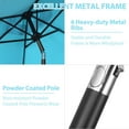 thumbnail image 5 of Autlaycil 9ft Outdoor Patio Umbrella 6 Ribs with Tilt & Crank Patio Table Umbrella-Blue, 5 of 7