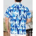thumbnail image 4 of HAPPY BAY Men's Hawaiian Shirts Short Sleeve Button Down Shirt Mens Tropical Shirts Casual Vacation Summer Party Caribbean Shirts for Men Funny L Leaves, Blue, 4 of 6