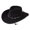 Black, variant on Stetson Men's Santa Fe Crushable Wool Hat Black, Large