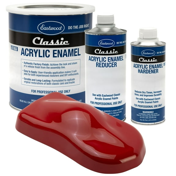 Eastwood Classic Acrylic Enamel Gloss Mack Red Automotive Spray Paint Gallon Reducer Hardener Kit