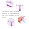 thumbnail image 4 of 8 Pcs/set Outils de Maquillage Professionnels pour Sourcils Fins Réutilisables pour Modeler et Retoucher les Sourcils (Poignée Violette), 4 of 5