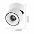 thumbnail image 4 of Hobaca Dia10 H10cm 12w Mini Spotlight Surface Mounted Focus LED Ceiling Spotlight 360° Adjustable Aluminum Lighting Kitchen LED Downlight - White Warm 3000K, 4 of 4
