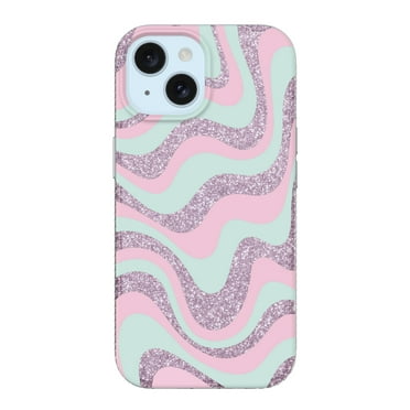 onn. Purple Glitter Swirl Phone Case for iPhone 16e / iPhone 15 / iPhone 14 / iPhone 13