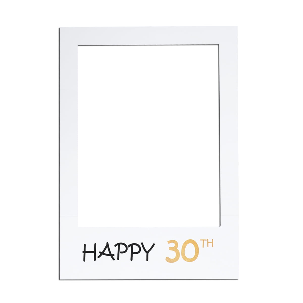 Happy 30th DIY Paper Picture Frame Cutouts Photo Booth Props for Birthday Party