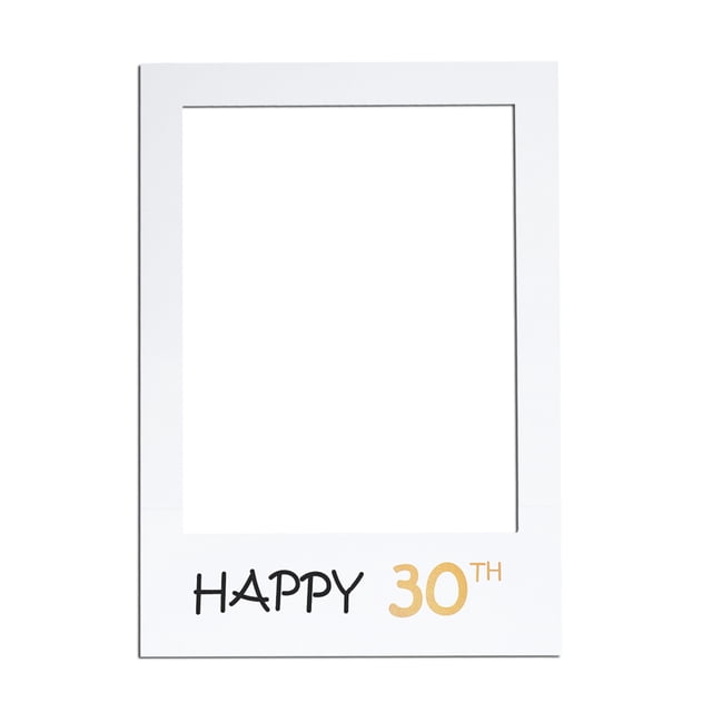 MasteelfCA Happy 30th DIY Paper Picture Frame Cutouts Photo Booth Props for Birthday Party