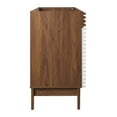 thumbnail image 3 of Vanity Cabinet (Sink not included), White Walnut, Wood, Mid Century Hotel Bedroom Bathroom, Modern Contemporary HB33358, 3 of 9