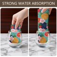 thumbnail image 6 of 6 Pcs Pioneer Flower Floral Print Pattern Kitchen Towels, Funny Microfiber Dish Towel Set, 18" X 26" Tea Towels, 6 of 6