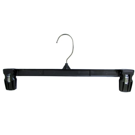 Hanger Central Recycled Black Heavy Duty Plastic Bottom Hangers with ...