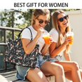 thumbnail image 5 of Large Capacity Tote Bag,Skeleton Pumpkin Halloween Pattern Handbag Fashion Luxury Tote Bag,15.7"x13"x 5.1" Inches,Laptop Compatible, 5 of 6