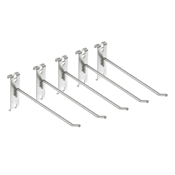 FITYLE 5Pcs Wall Hooks Hangers Hooks for Grid Wall Panel Iron Rustproof Multifunctional for Office Retail Shop Garage Household Show , 20cm