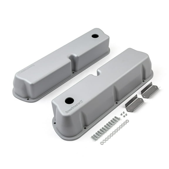 Speedmaster 1-314-004-02 Compatible with Ford SB 289 302 351 Windsor Aluminum Valve Covers [Silver]