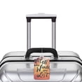 thumbnail image 3 of Rocae Not All Who Wander Are Lost for Leather Luggage Baggage Tags ID Label Privacy Cover ID Label with Stainless Steel Loop and Address Card, 3 of 5