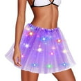 thumbnail image 2 of Riforla Glimmering Sequin LED Light up Half Skirt Tutu with Starry Netting for Adults Sparkling Party Wear Women's Skirts PP1 One Size, 2 of 5