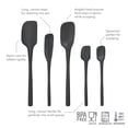 thumbnail image 5 of Tovolo 5-Piece Silicone Utensil Set (Black): Spatula, Spoonula, Jar Scraper, Mini Spatula, Mini Spoonula, 5 of 6