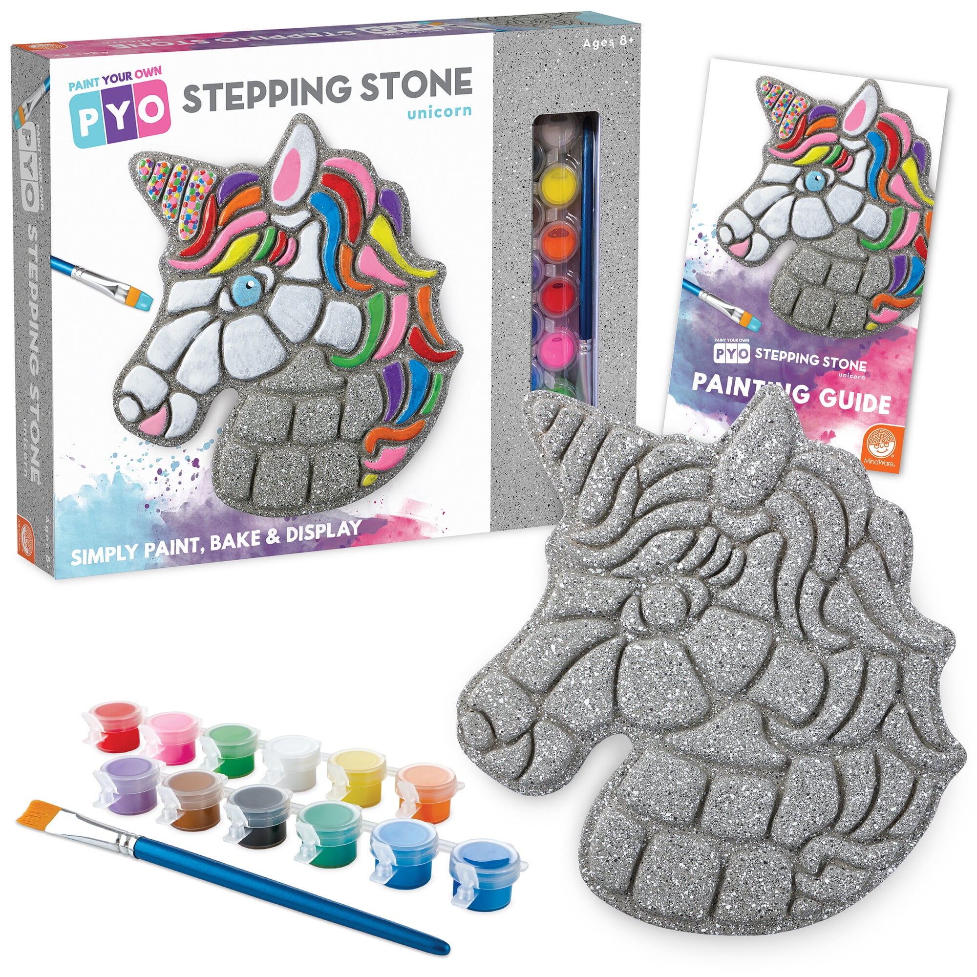 MindWare Paint Your Own: Paint Your Own Stepping Stone, Paint, Bake and Display