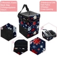 thumbnail image 2 of Snowflake Foldable with Lid Leak-Proof Hanging Storage Bag Mini Trash Can Car Trash Bin Trash Can for Car, 2 of 6