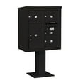 thumbnail image 2 of Salsbury Industries Pedestal Mounted 4 Unit 6 Door Front Load 4C Horizontal Cluster Box Unit with 1 Parcel Locker, 2 of 6