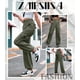 thumbnail image 5 of Pantalones cargo ZMPSIISA para mujer, cintura alta, 6 bolsillos, color verde, 5 of 6
