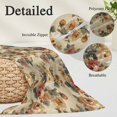 thumbnail image 3 of Retro Orange Spring Floral Body Pillow Cover 20 x 60 Inch Decorative Pillow Cover Vintage Botanical Peony Farmhouse Lumbar Pillowcase Seasonal Rectangle Cushion Case for Couch Sofa Bed Living Room, 3 of 9