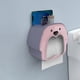 thumbnail image 5 of Dispensador de pañuelos montado en la pared Linda caja de almacenamiento de pañuelos para colgar en la pared Cubierta de caja de pañuelos faciales multiusos para baño Púrpura y rosa, 5 of 12