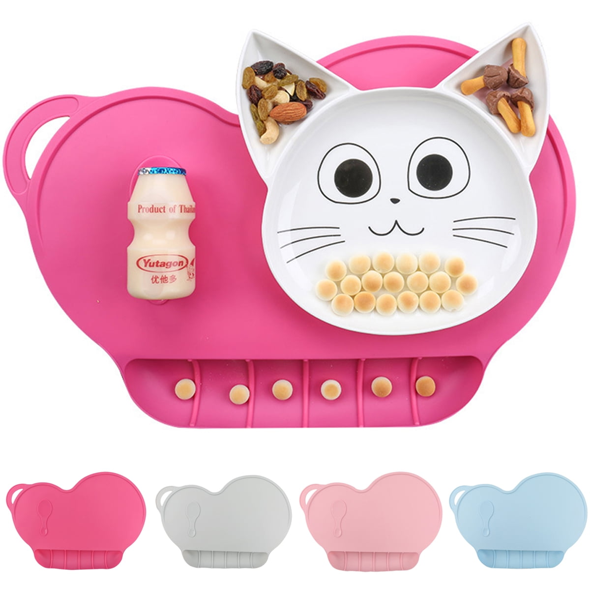 Travelwant Silicone Kids Placemats, NonSlip Silicon Placemats for Kids