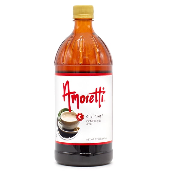 Amoretti - Chai Tea Compound 2.2 lbs - Natural Flavors, Shelf Stable Even After Opening, Certified Kosher, TTB Approved, Perfect for Baking Applications & Beverages