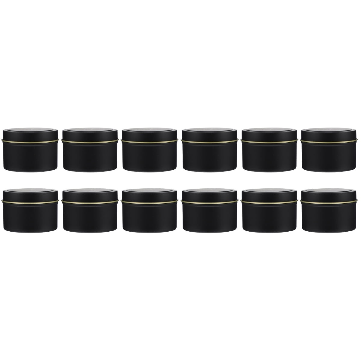 NICEXMAS 12 pcs Candle Jars with Lid Round Candle Container Tins Empty