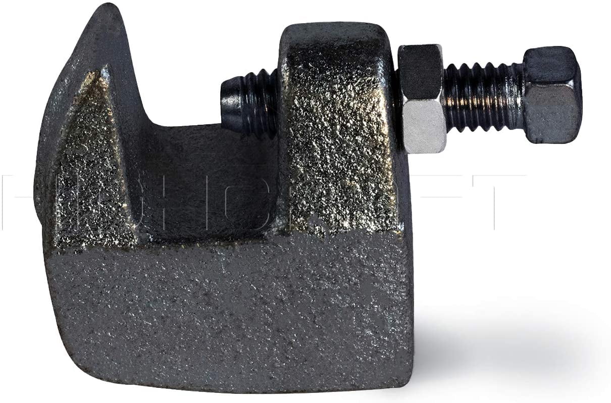 Highcraft Junior Beam Clamp for 1/2 in. Threaded Rod, Uncoated Steel (10-Pack)
