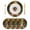 Yellow, variant on Brown Trees Round 13 Inch Placemats Set of 4, Forest Art Decor Spring Summer Nature Leaf HeatResistant Non Slip Place Mats for Dining Table, Wipeable Braided Kitchen Table Mats for Housewarming