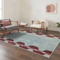 thumbnail image 4 of GENIMO 2'x7' Runner Rug, Machine Washable Non Slip Low Pile Hallway Runner Rug for Kitchen Laundry Room, Clean Minimalist, Dusty Blue, 4 of 6