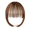 Brown, variant on Clip in Bangs, Synthetic French Bangs Hair Clip, Fake Bangs Fringe with Temples Hairpieces for Women Natural Curved Hair Extensions for Daily Wear.