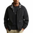 thumbnail image 3 of WIZUTIZ Men's Reversible Jacket Plaid Zip Up Loose Thin Sports Coat Polyester Spandex Waterproof Windproof for Hiking Camping Outdoor Daily Mens Fashion, 3 of 7