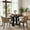 Black, variant on Round Extendable Dining Table 4-8 Person, 43.3" to 59" Expandable Kitchen Table with Storage Shelf, Silent Rails, Scratch & Water Resistant