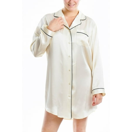 

Women s Silk Sleepwear 100% Silk Sleepshirt