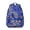 Blue, variant on Floral and Skull Pattern Travel Backpack Unique Vintage School Bag with Tropical Flower and Leaves Design, Adjustable Strap and Wear-Resistant