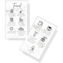 Facial Aftercare Cards  50 Pack  2 x 3.5 inches Business Card Size  Esthetician Business Cards Wallet Sized  Marble Design