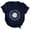 01#Navy, variant on Women's Summer Sunflower T Shirt Cute Flower Graphic Loose Tees Crew Neck Short Sleeve Casual Tops