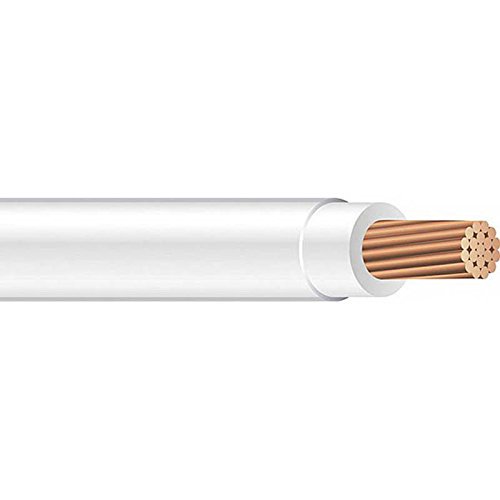 4 AWG 19-Stranded THHN White Copper Building Wire (100ft Cut)