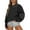 Black, variant on Women Tops Women's Long Sleeve Sweatshirt Casual Crewneck Loose Fit Pullover Fleece Tops, Christmas Print Design, Comfortable and Warm Apparel,White,S