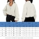 thumbnail image 2 of Abrigo Chaqueta de moda con cuello alto y cremallera para mujer, traje diario de color sólido (blanco M) Cgtredaw Blanco T M para Mujer, 2 of 6