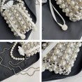 thumbnail image 3 of Perle Synthétique Métal Sac Seau Cristal Robe de Soirée Portefeuille et Sac à Main Formelle Sac à Main de Mariage, 3 of 7
