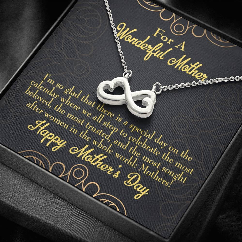 Express Your Love Gifts Mother Necklace Best Mother Ever Infinity Pendant Keepsake Message Card 