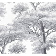 thumbnail image 3 of DriftAway Wesley Pencil Sketch Tree Pattern Lined Thermal Insulated Room Darkening Blackout Grommet Energy Saving Window Curtains 2 Layers 2 Panels 84"L x 52"W Gray, 3 of 5