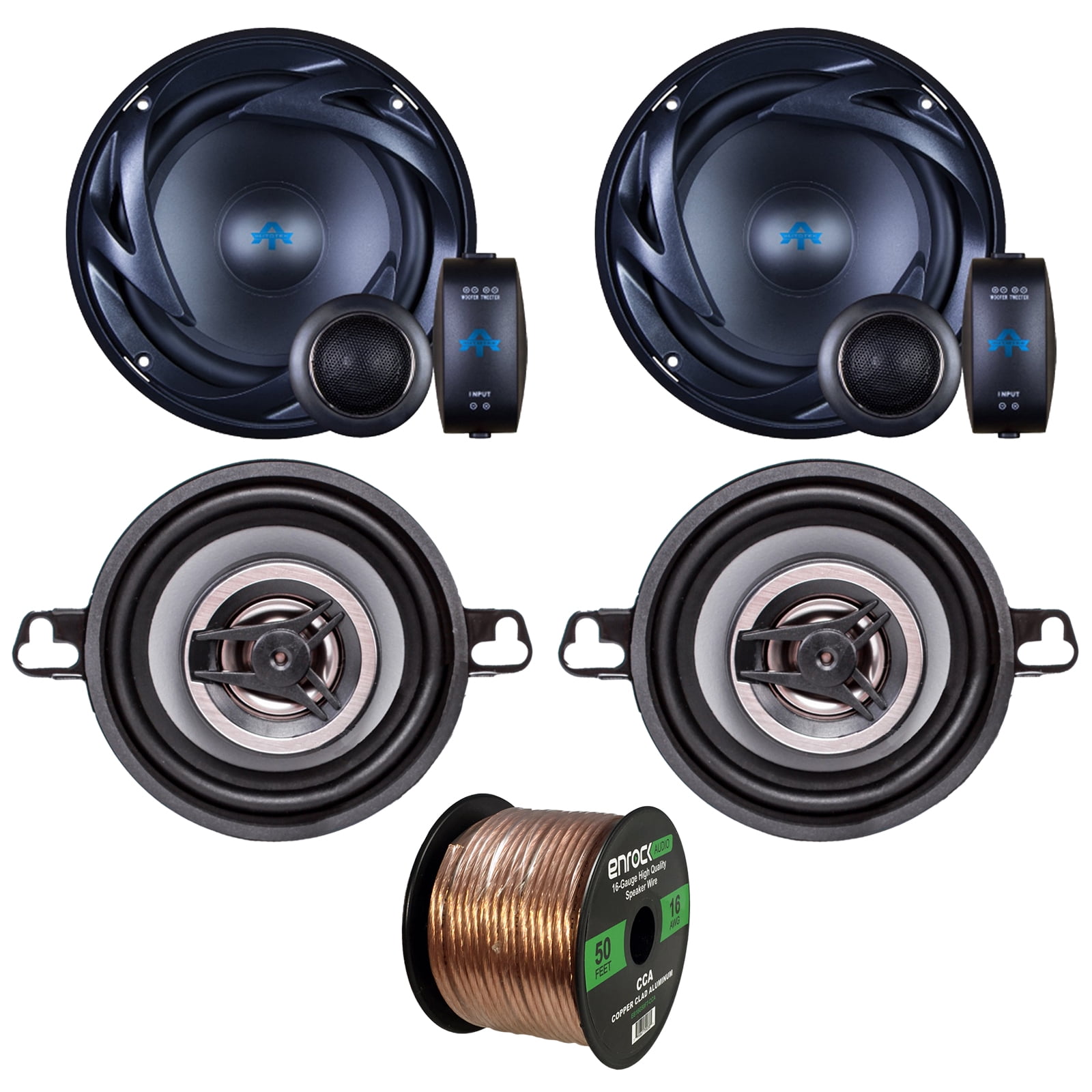 Two Sets Of Car Audio Speakers Autotek ATS65C ATS 6.5 Inch 300w Car