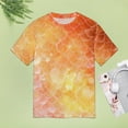 thumbnail image 4 of Mermaid Fish Scales Womens Tops Women's Fashion Casual Short Sleeve Flower Print Round Neck Pullover Top Blouse, 4 of 6