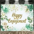 thumbnail image 2 of Happy Engagement Backdrop Green Eucalyptus Leaves She Said Yes Photography Background Sage Green White Floral Diamond Ring Bride to Be Party Decorations Banner Supplies Photo Booth Props, 2 of 6