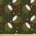 thumbnail image 2 of Ambesonne Chocolate Brown Fabric by the Yard Upholstery, Halved Coconut Dots, 3 Yards, Chocolate Umber, 2 of 5