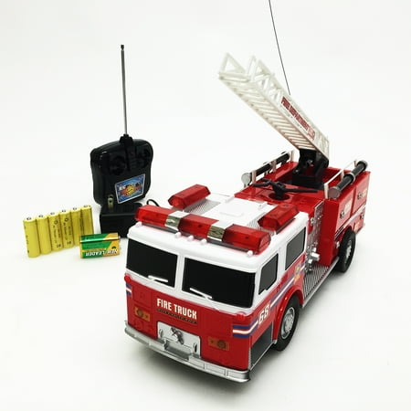 NEW Super Express Battery Operated Remote Control RC Fire Truck BIG Sized Ready - Walmart.com